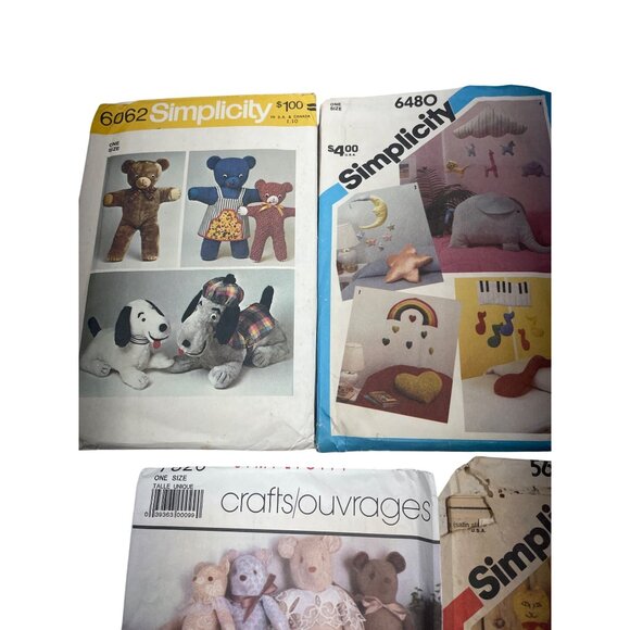 Simplicity & McCalls Vintage Sewing Patterns Bundle Craft & Home Decor - Picture 2 of 5